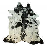 6 Ft Black And White Brindled Cowhide Rug - Homeroots