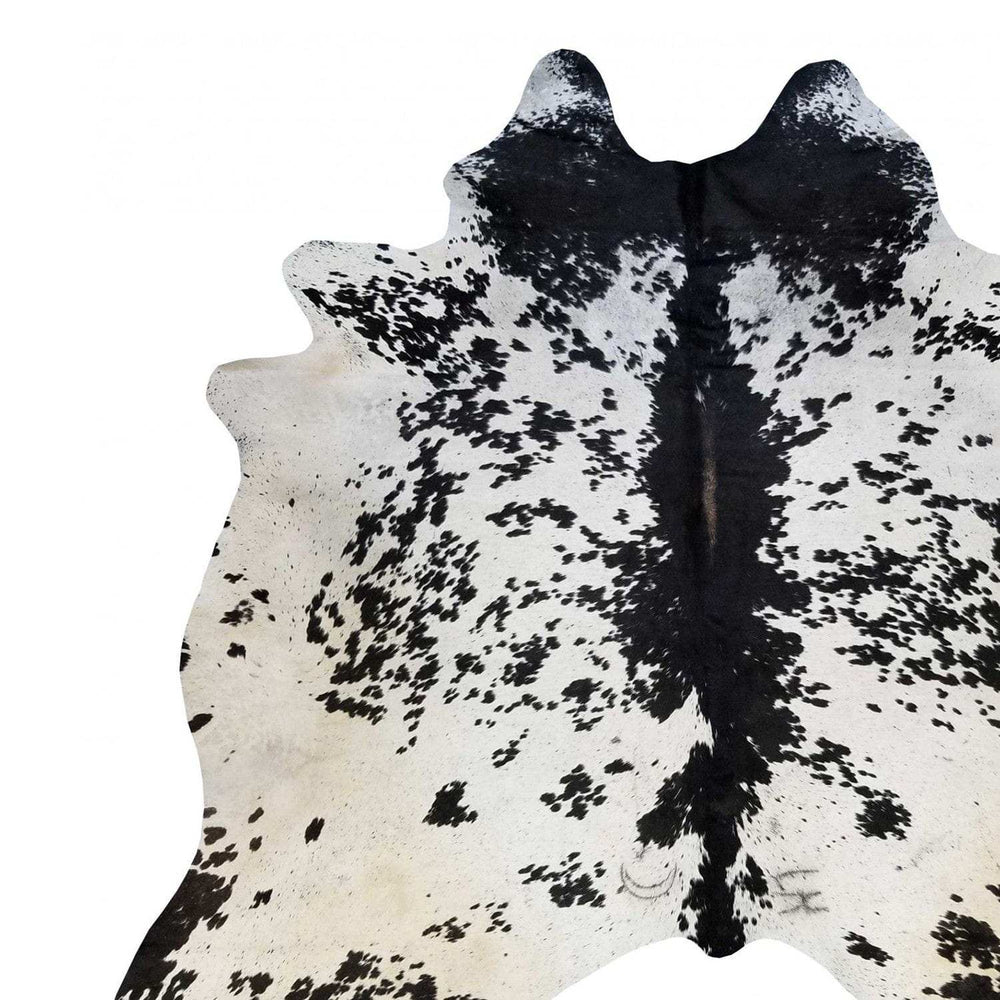 6 Ft Black And White Brindled Cowhide Rug - Homeroots - Flyclothing LLC