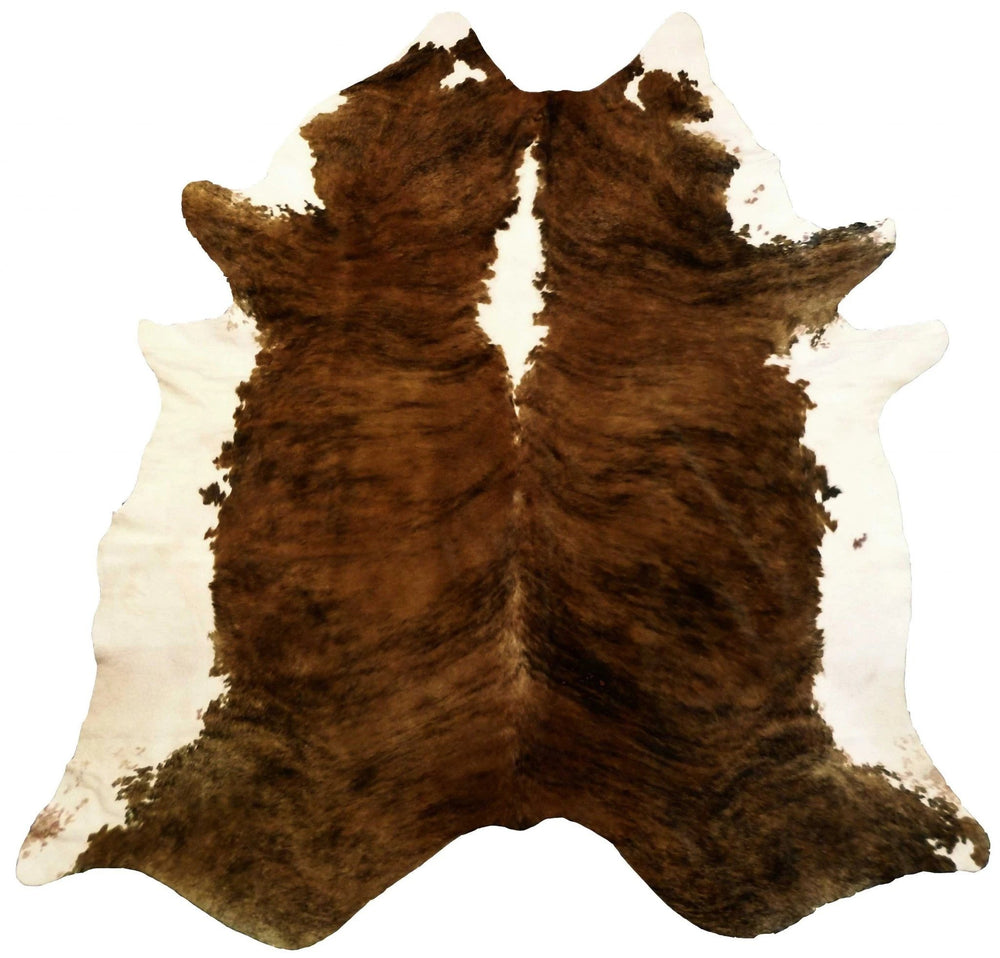 6.5 Ft  Classic Brindled Cowhide Rug - Homeroots