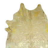 6.5 Ft  Gold Devore Brindled Cowhide Rug - Homeroots