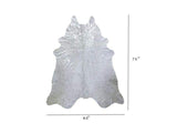 6.5 Ft Silver Devore Brindled Cowhide Rug - Homeroots - Flyclothing LLC