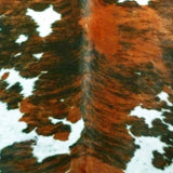 6.5 Ft  Tri-Colored Brindled Cowhide Rug - Homeroots