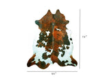 6.5 Ft Tri-Colored Brindled Cowhide Rug - Homeroots - Flyclothing LLC