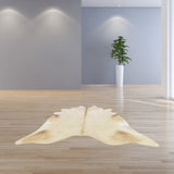 6.5 Ft  Champagne Brindled Cowhide Rug - Homeroots