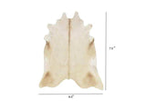 6.5 Ft Champagne Brindled Cowhide Rug - Homeroots - Flyclothing LLC