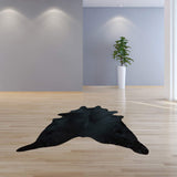6.5 Ft Black Dyed Brindled Cowhide Rug - Homeroots - Flyclothing LLC