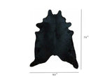 6.5 Ft Black Dyed Brindled Cowhide Rug - Homeroots - Flyclothing LLC