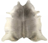 6.5'  Grey Brazilian Natural Cowhide Area Rug - Homeroots
