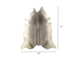 6.5'  Grey Brazilian Natural Cowhide Area Rug - Homeroots