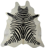 6 Ft Black And White Stenciled Cowhide Rug - Homeroots