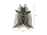 6 Ft Black And White Stenciled Cowhide Rug - Homeroots - Flyclothing LLC
