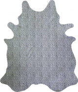 6 Ft Black And White Cheetah Stenciled Cowhide Rug - Homeroots - Flyclothing LLC