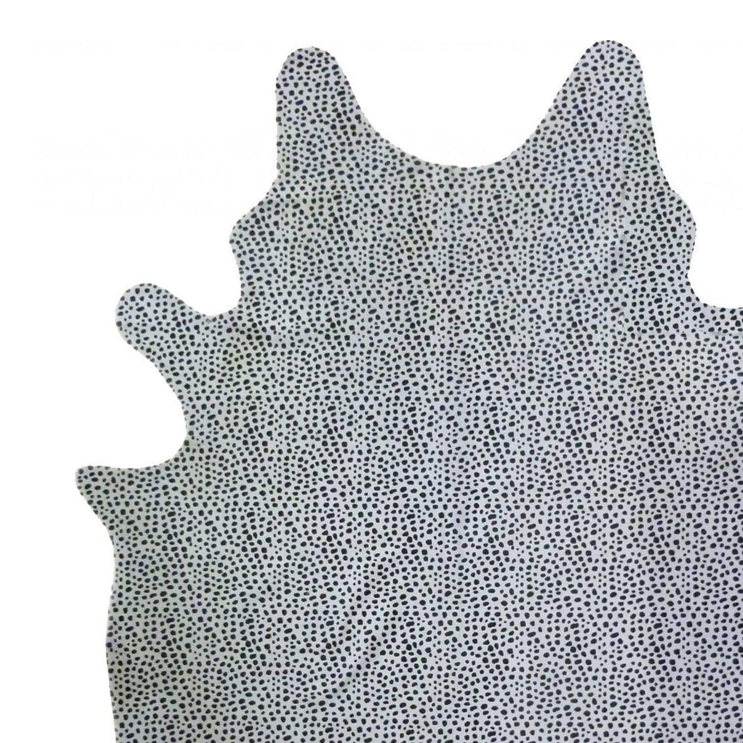 6 Ft Black And White Cheetah Stenciled Cowhide Rug - Homeroots - Flyclothing LLC