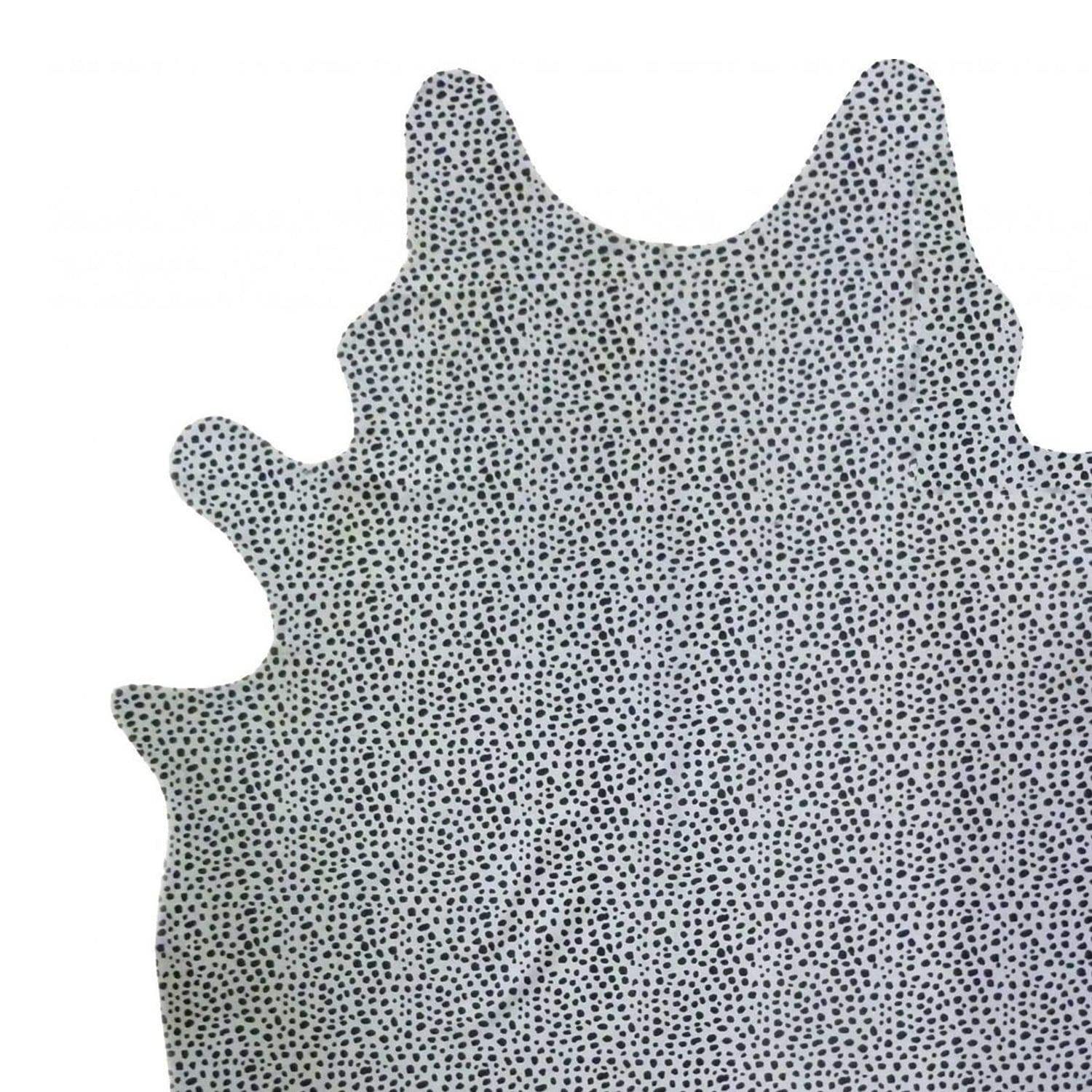 6 Ft Black And White Cheetah Stenciled Cowhide Rug - Homeroots - Flyclothing LLC