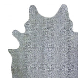 6 Ft Black And White Cheetah Stenciled Cowhide Rug - Homeroots