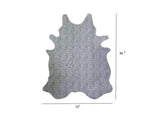 6 Ft Black And White Cheetah Stenciled Cowhide Rug - Homeroots - Flyclothing LLC