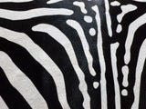 6 Ft Stenciled Reverse Zebra Cowhide Rug - Homeroots