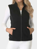 Zip Up Turtleneck Vest with Pockets - Trendsi - Flyclothing LLC