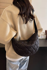 Quilted Adjustable Strap Crossbody Bag - Trendsi