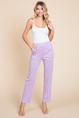 Culture Code Full Size Pin Tuck Detail Slim Pants - Trendsi