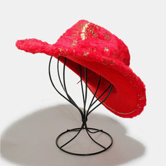 Fuzzy Snowflakes Polyester Hat - Trendsi