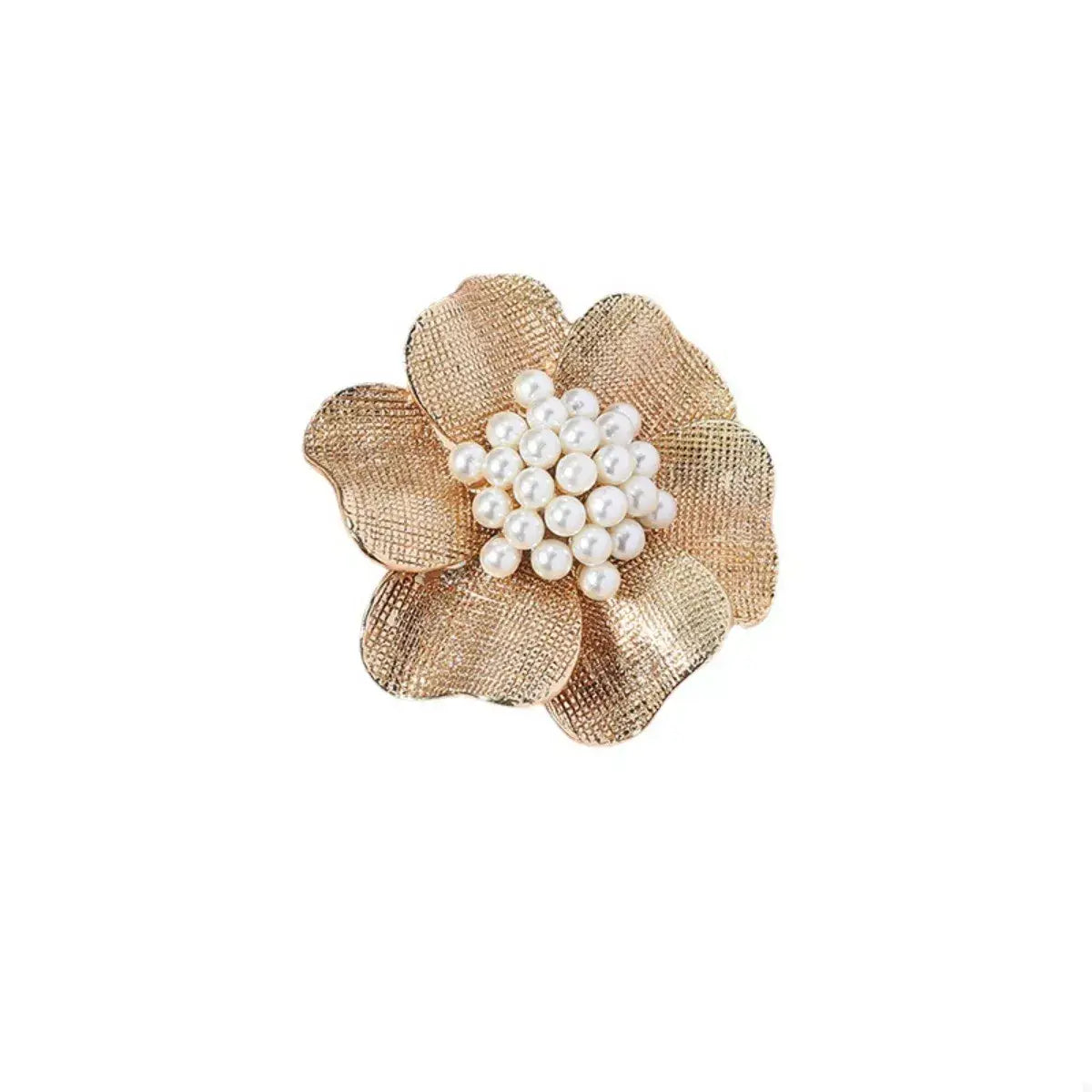 18K Gold-Plated Pearl Flower Ring - Trendsi - Flyclothing LLC