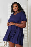 Mandy V-Neck Flounce Sleeve Tiered Dress - Trendsi