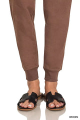 Zenana Drawstring Cotton Joggers with Pockets - Trendsi - Flyclothing LLC