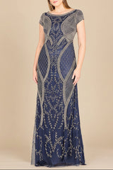 Lara 33609 - Cap Sleeve Modestly Covered Dress