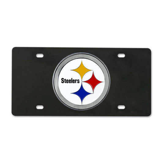 Pittsburgh Steelers 3D Black License Plate - Pittsburgh Steelers