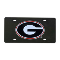 Georgia Bulldogs 3D Black License Plate - Georgia