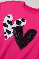 Heart Patch Long Sleeve Sweatshirt - Trendsi