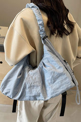 Drawstring Strap Ruched Crossbody Bag - Trendsi - Flyclothing LLC