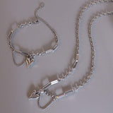 Titanium Steel Heart Pendant Necklace - Trendsi - Flyclothing LLC