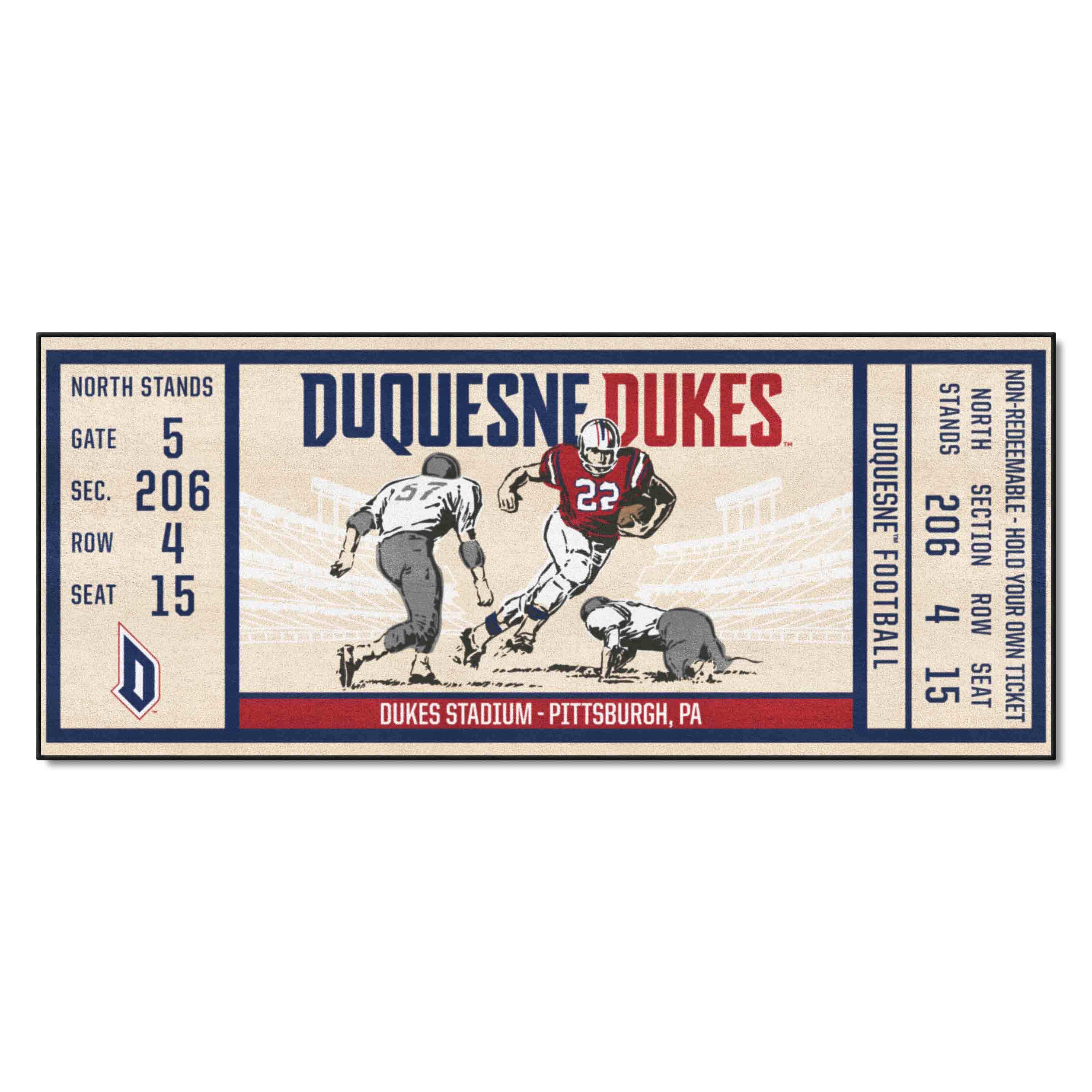 Duquesne Duke Ticket Runner Rug - 30in. x 72in. - Duquesne