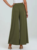 Pocketed Elastic Waist Wide Leg Pants - Trendsi