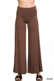 Zenana Fold Over Waist Comfy Wide Leg Pants - Trendsi - Flyclothing LLC
