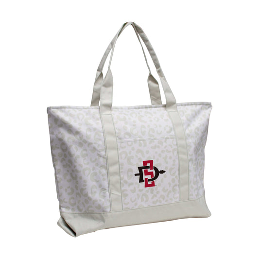 San Diego State Leopard Pattern Tote - Logo Brands - Flyclothing LLC