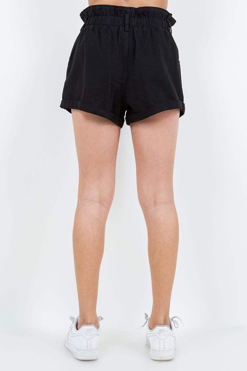 American Bazi High Waist Paper Bag Shorts - Trendsi - Flyclothing LLC