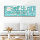 Sunsets Are Best At Coordinates Sign III - Tailored Canvases - Flyclothing LLC