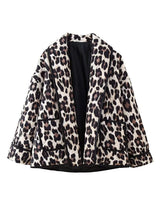 Leopard Open Front Long Sleeve Outerwear - Trendsi - Flyclothing LLC