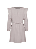Round Neck Long Sleeve Mini Dress - Trendsi