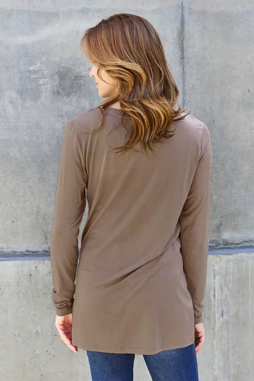 Basic Bae Full Size Round Neck Long Sleeve Top - ShopBasicbae - Flyclothing LLC