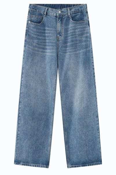 Wide Leg Jeans with Pockets - Trendsi - Flyclothing LLC