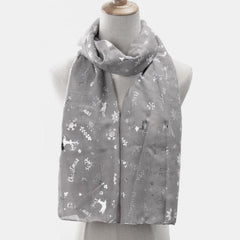 Christmas Element Polyester Scarf - Trendsi
