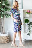 Heimish Full Size Floral Ruffled Short Sleeve Dress with Pockets - Trendsi