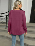 Round Neck Long Sleeve T-Shirt - Trendsi