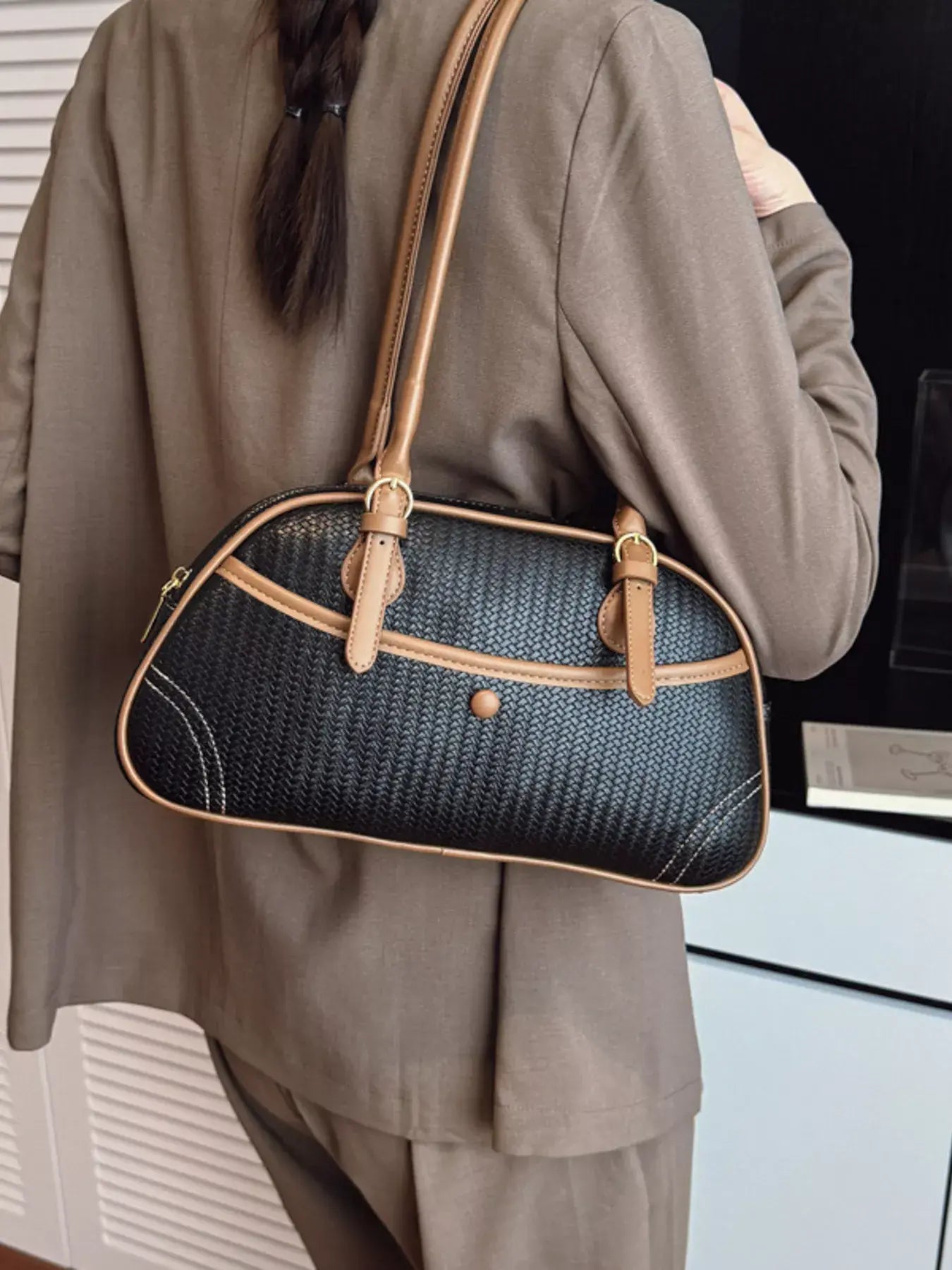 Vintage Buckle Shoulder Bag - Trendsi - Flyclothing LLC
