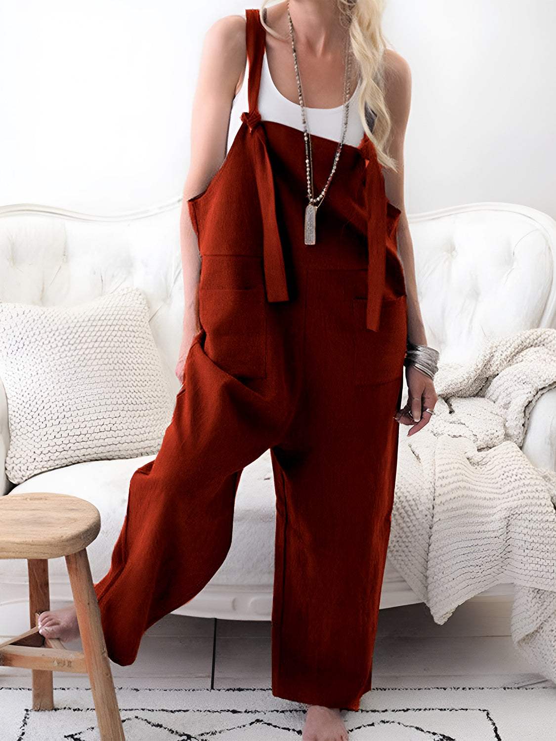 Pocketed Wide Strap Overalls - Trendsi - Flyclothing LLC