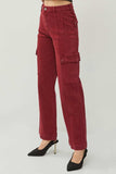 RISEN Full Size High Rise Wide Leg Cargo Jeans - Trendsi - Flyclothing LLC